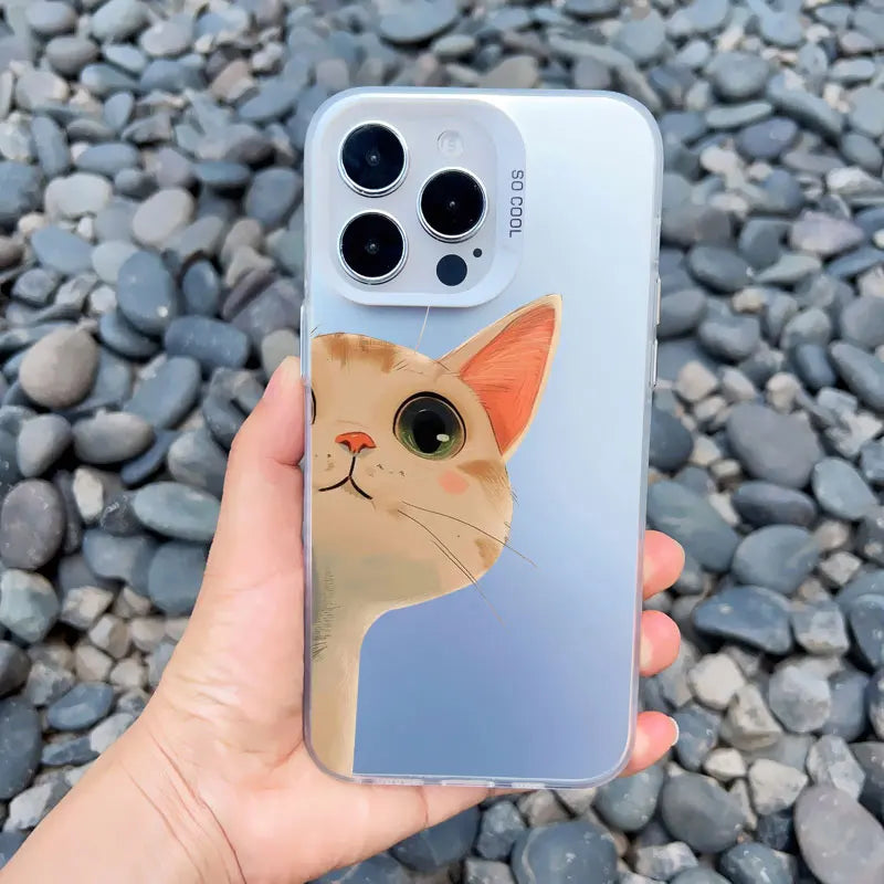 Naughty Kitten Funny Cat Art Phone Case For iPhone