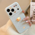 Korean Polka Dots 3D Cartoon Puppy Phone Case For iPhone