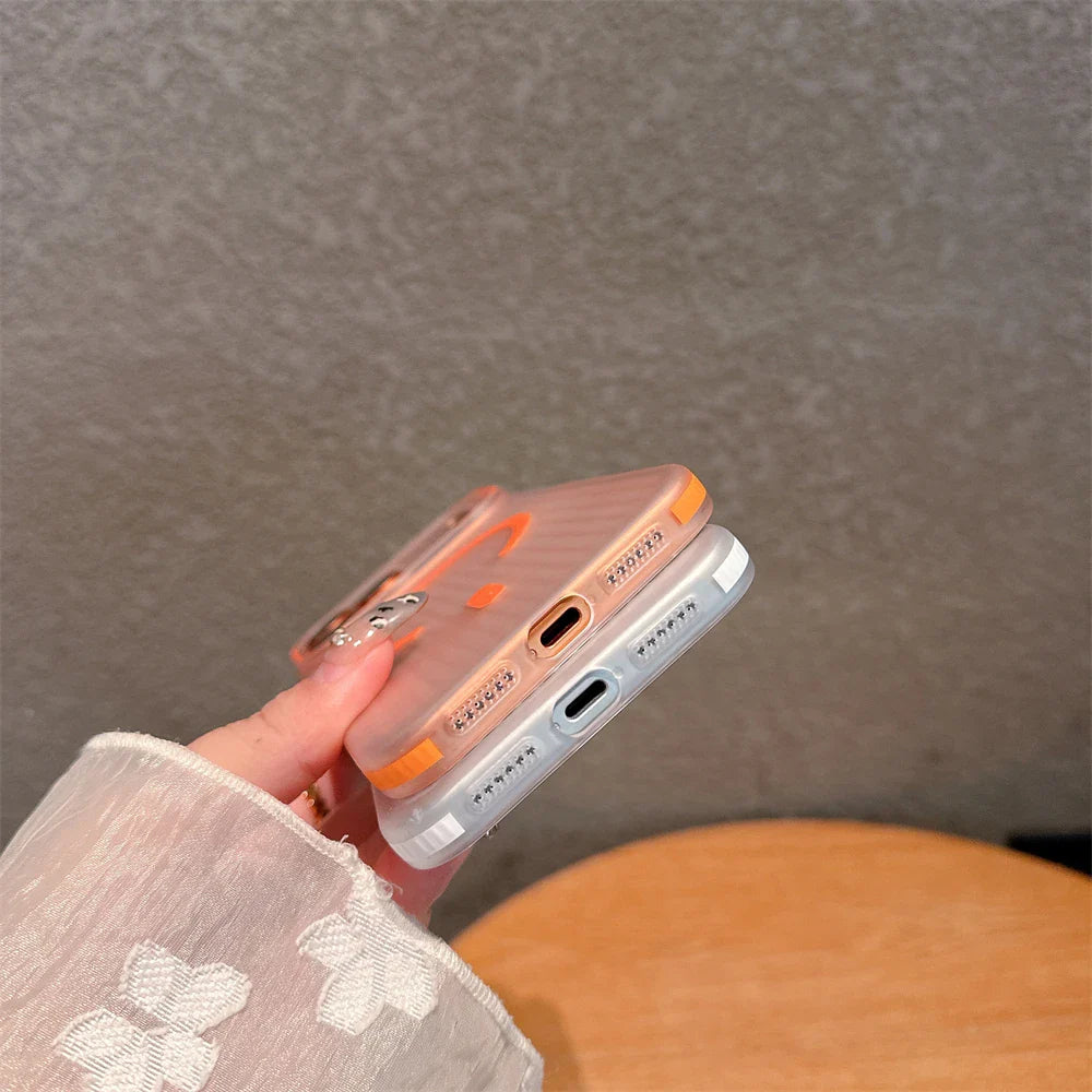 Matte Corrugated For Magsafe Magnetic Wireless Charging Case For iPhone