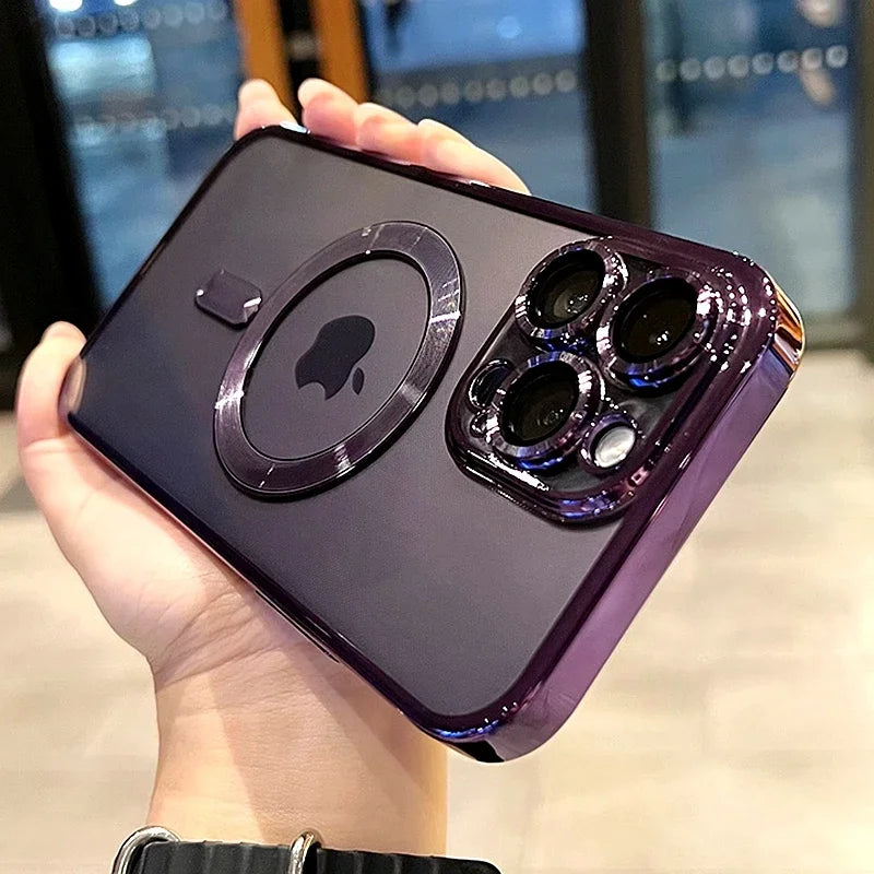 Luxury Transparent Magsafe Wireless Charging Phone Case