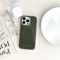 Simple Green Color Magnetic Phone Case For iPhone