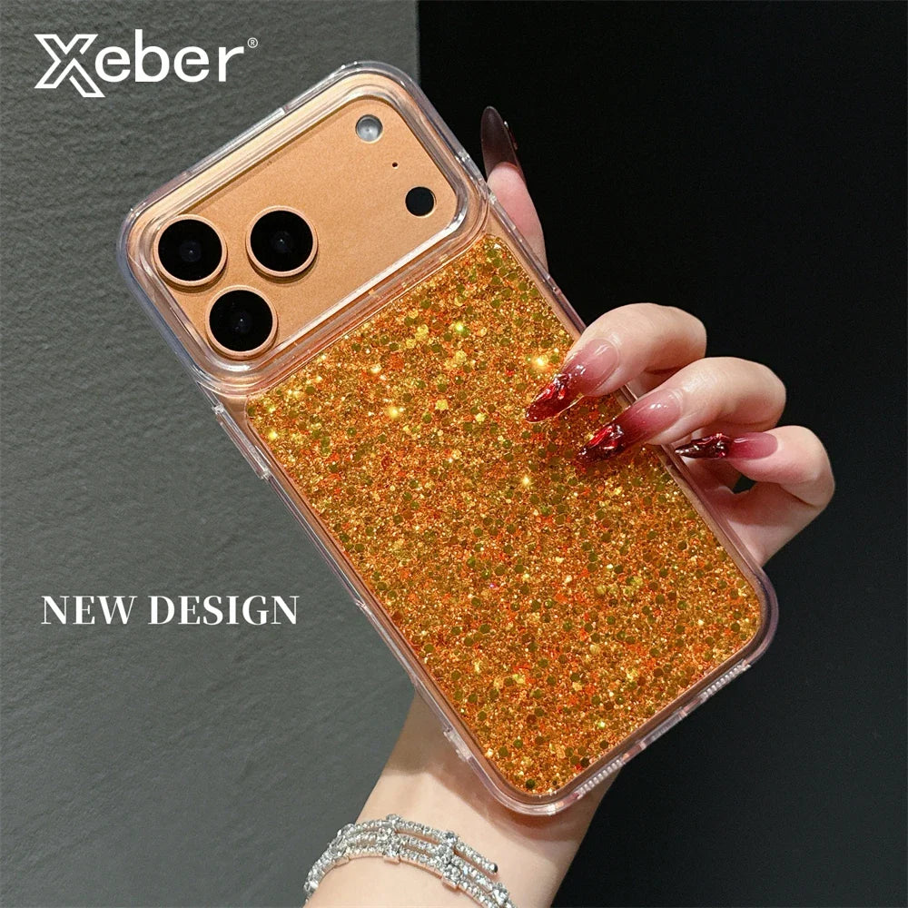 Luxury Bling Glitter Sequin Clear Phone Case For iPhone