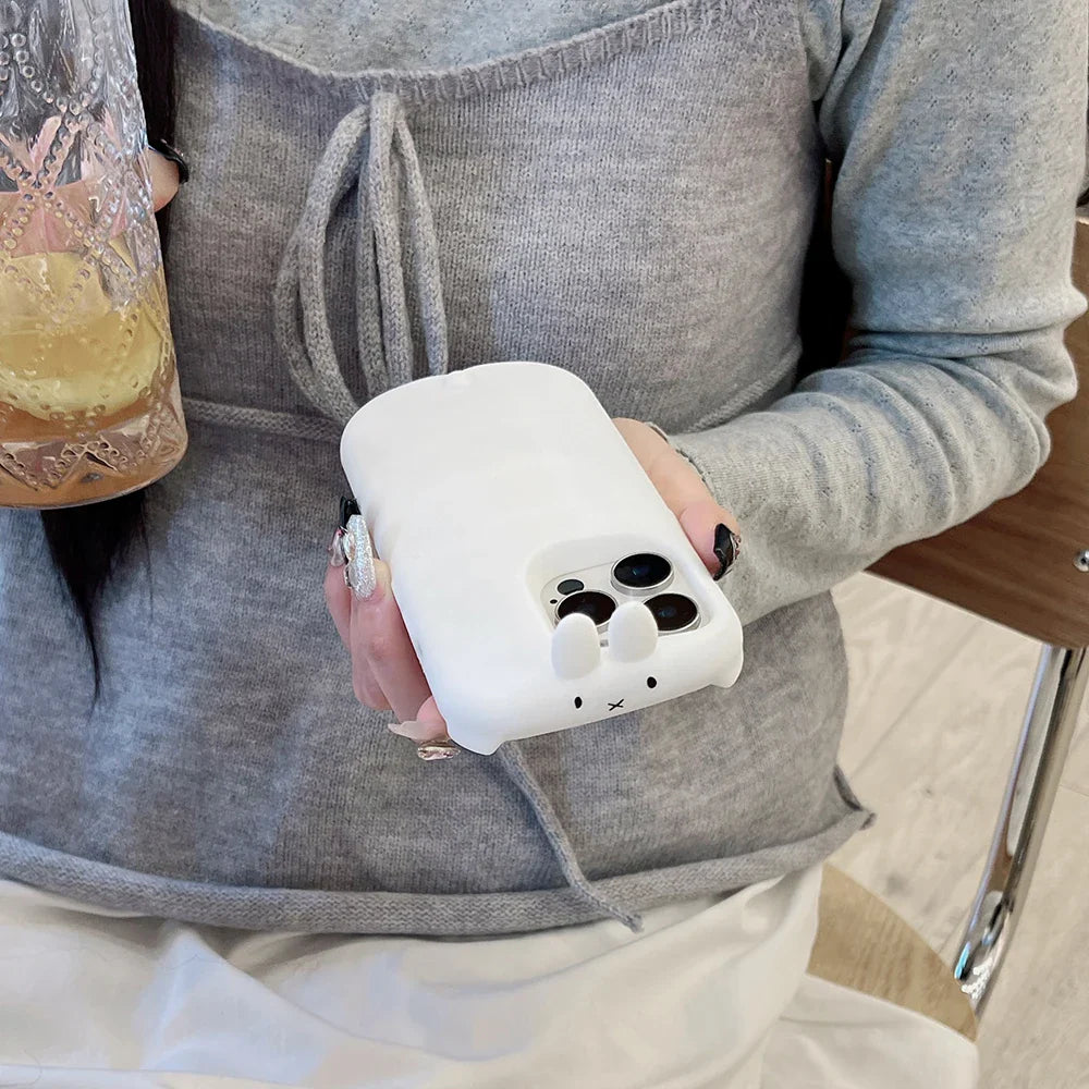 Funny 3D Cartoon Sleep Rabbit Phone Case