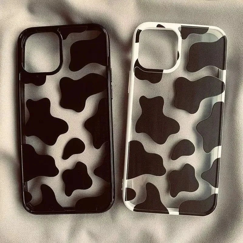 Cute Cow Print Silicone Phone Case