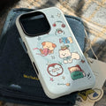 Splash-ink Cartoon Puppy Magnetic Holder Phone Case For iPhone