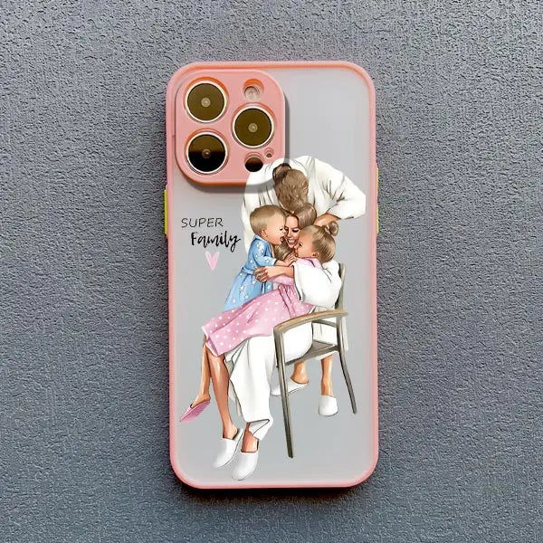 Super Mom Baby Girl Son Phone Case For iPhone