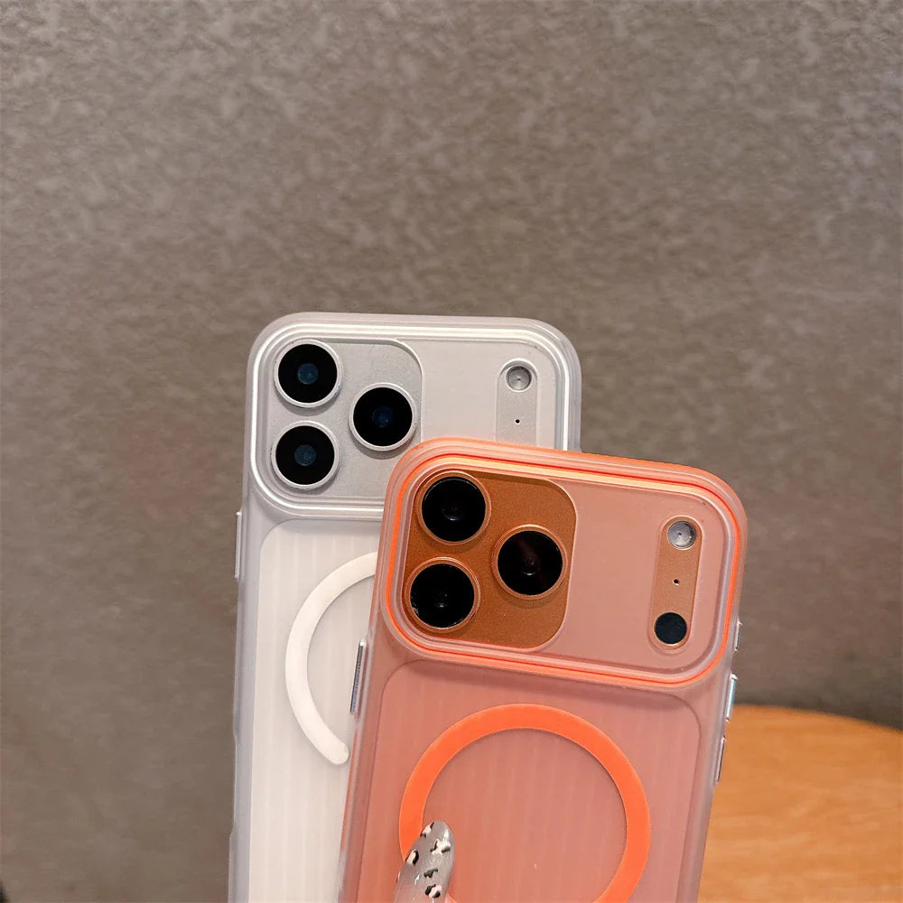 Matte Corrugated For Magsafe Magnetic Wireless Charging Case For iPhone