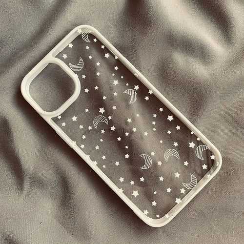 Universe Starry Sky Moon Clear Phone Case
