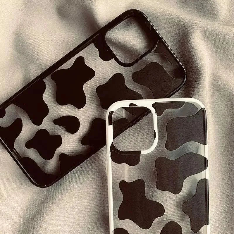 Cute Cow Print Silicone Phone Case