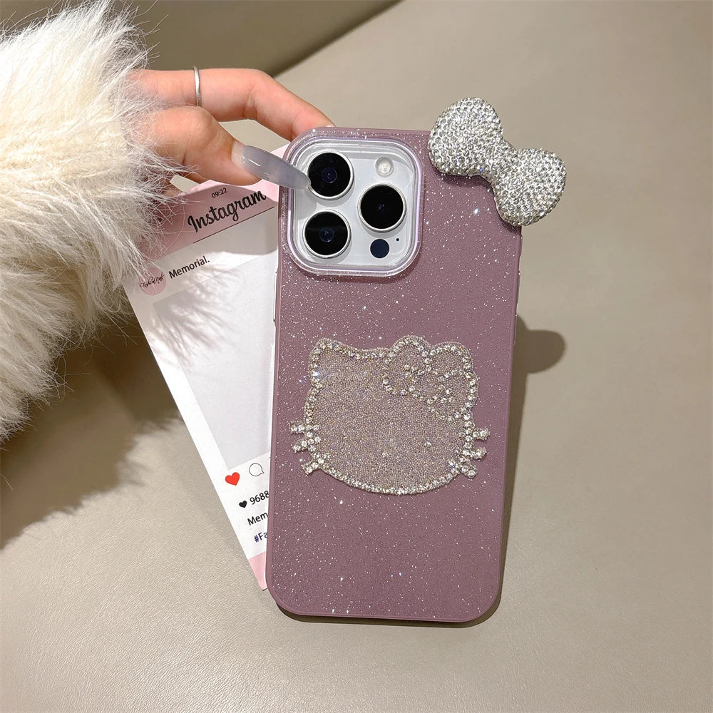 Candy Glitter Cute Diamond Hello Kitty Phone Case
