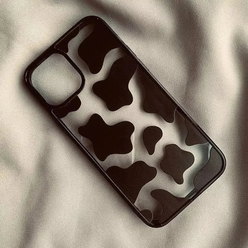 Cute Cow Print Silicone Phone Case