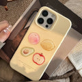 Korean 3D Fruit Graffiti Sticker Phone Case For iPhone