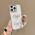 Korean Cute 3D Bowknot Glitter Diamond Bow Phone Case For iPhone
