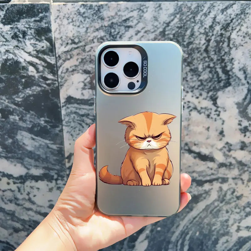 Naughty Kitten Funny Cat Art Phone Case For iPhone