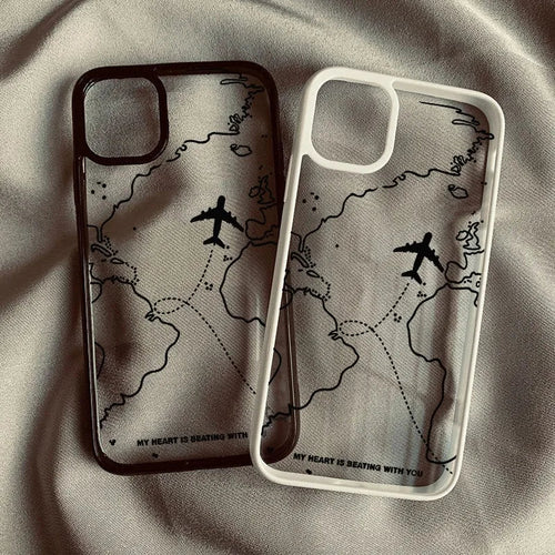 Travel-nspired Airplane Route Desian Phone Case