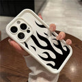 Fashion Black Flame Silicone Phone Case