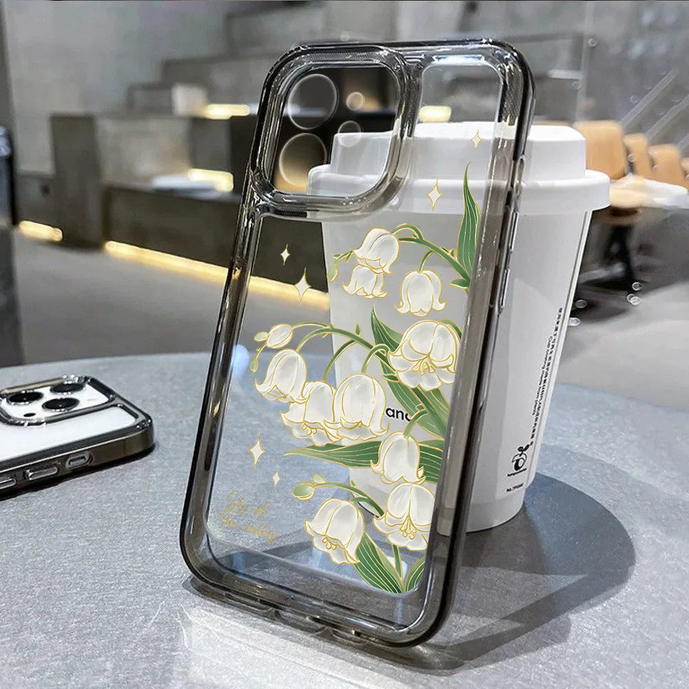 Flower Shockproof Transparent Phone Case