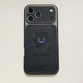 Anime Cartoon Ghost Gengar Laser Leather Texture Phone Case For iPhone