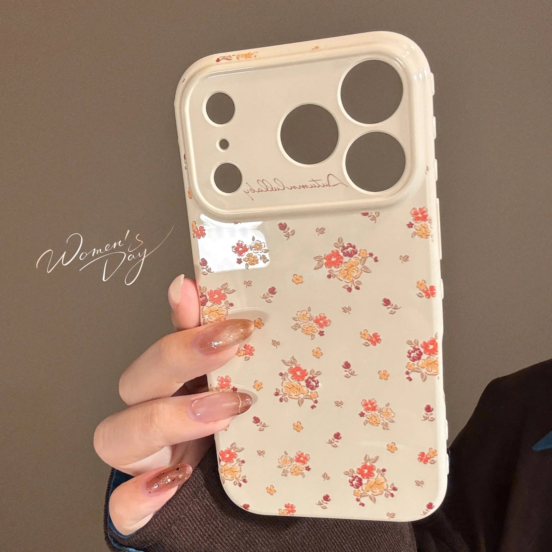 Korean Full Screen Flowers Pattern Soft Phone Case For iPhone