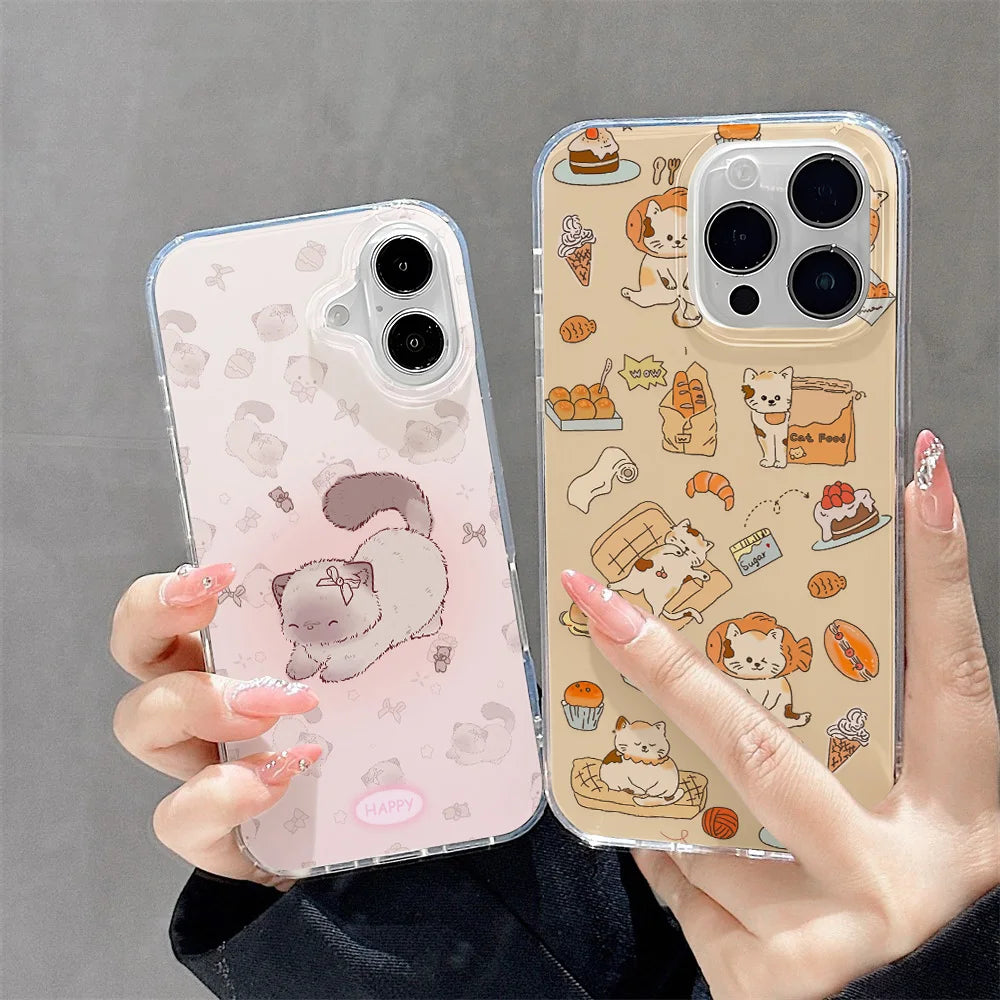 Ins Style Line Fruit Silicone Phone Case For iPhone