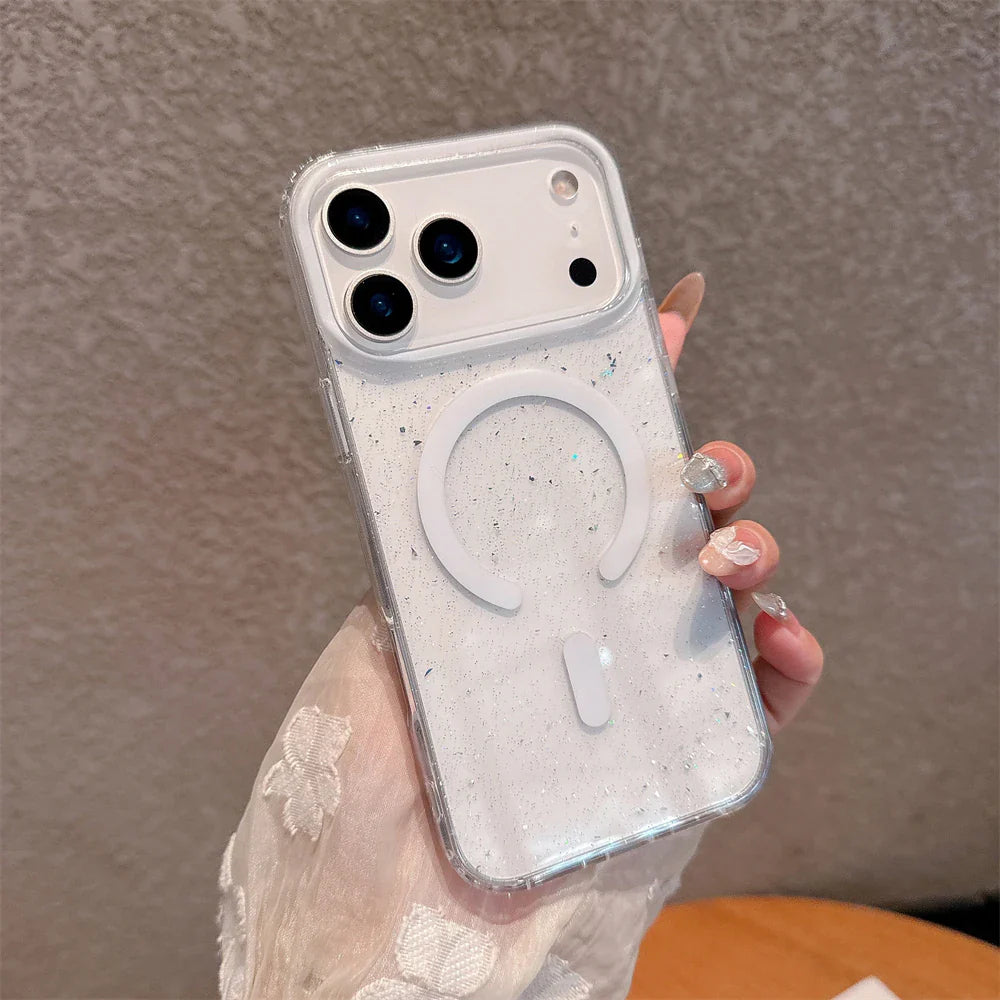 Jelly Glitter For Magsafe Wireless Charging Case For iPhone