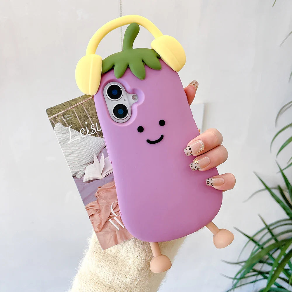 Funny Vegetable Eggplant Phone Case