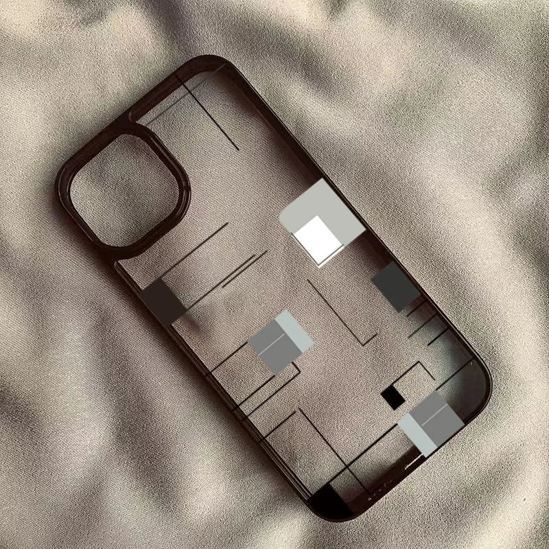 Lrregular Lines Creative Geometry Shockproof Clear Phone Case