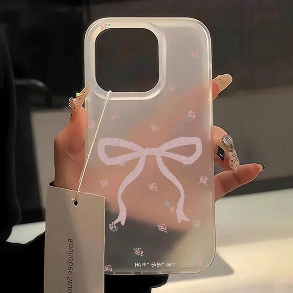 Cute Flower Love Heart Phone Case For iPhone