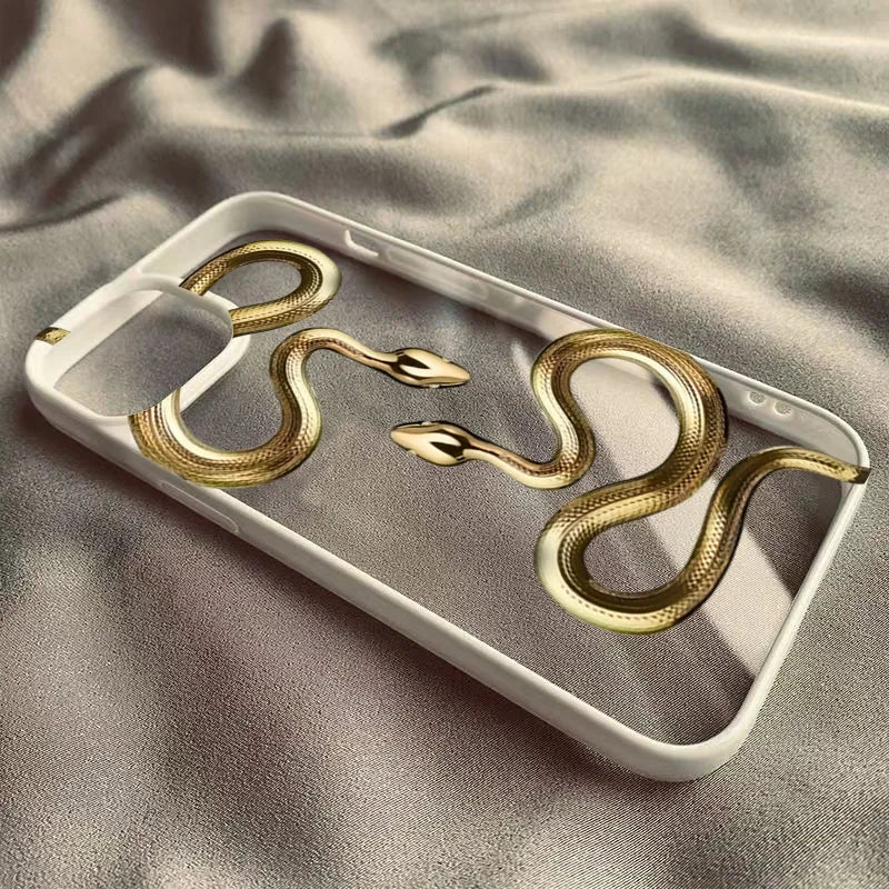 Luxury Black Gold Snake Phone Case