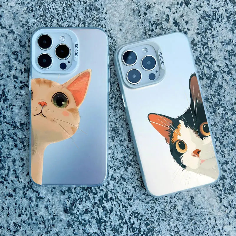 Naughty Kitten Funny Cat Art Phone Case For iPhone