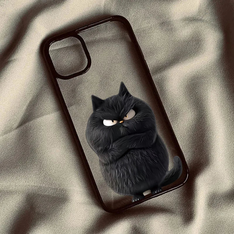 Funny Cool Cat Clear Phone Case