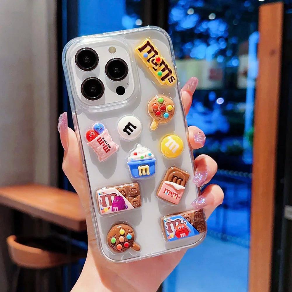 Super Cute M beans chocolate Phone Case