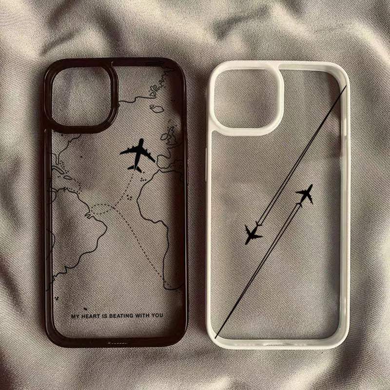 Travel-nspired Airplane Route Desian Phone Case