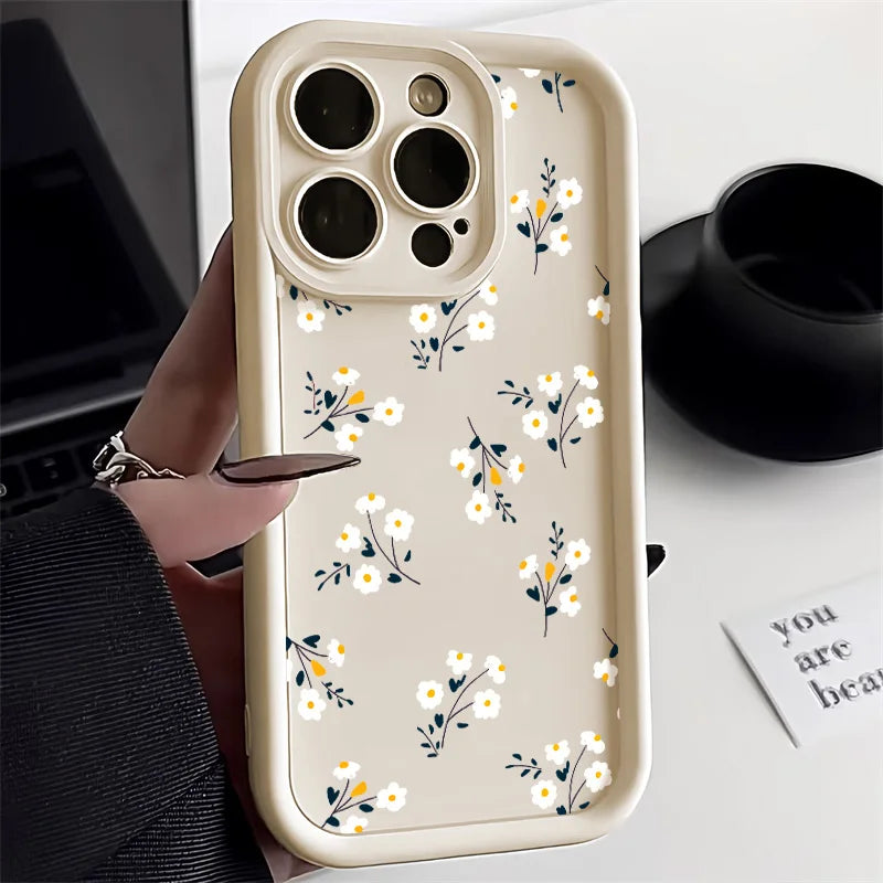 Matte Silicone Flower Phone Case