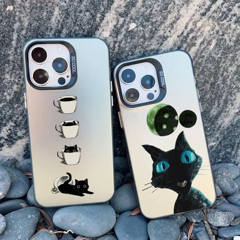 Naughty Kitten Funny Cat Art Phone Case For iPhone