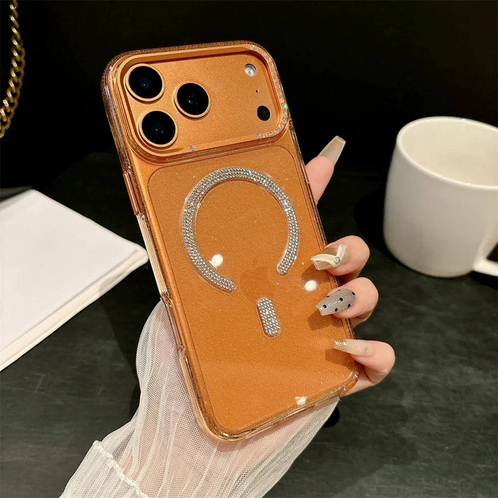 Luxury Diamond Glitter For Magsafe Case For iPhone