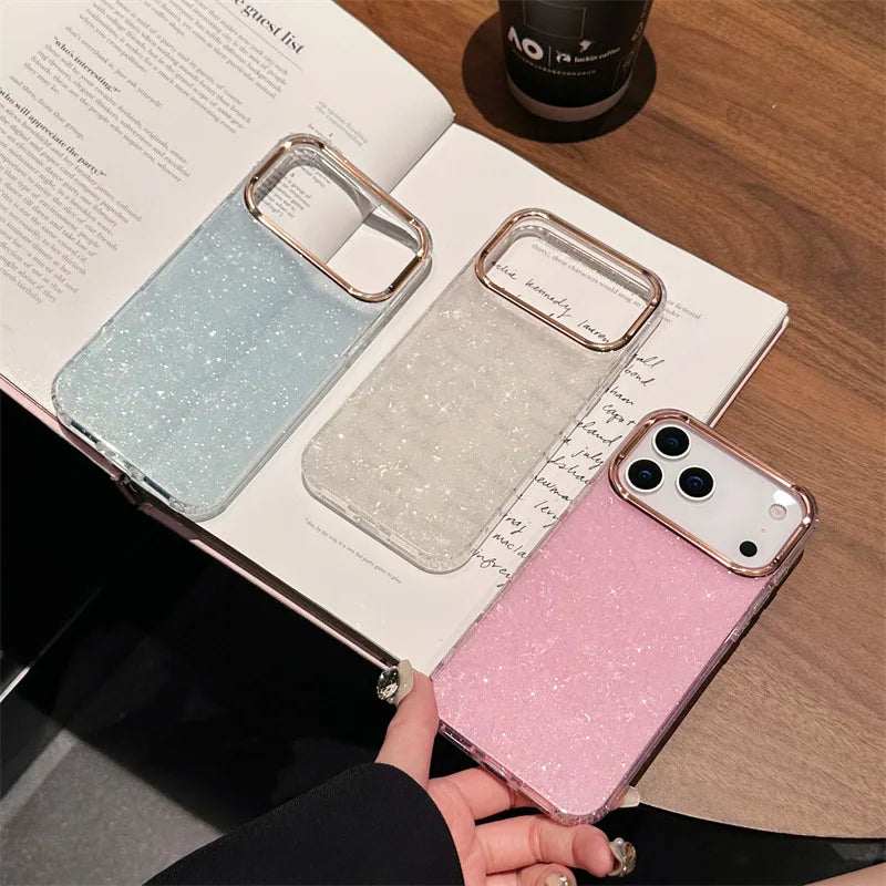 Luxury Glitter Shell Pattern Plating Phone Case For iPhone