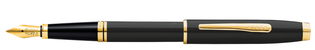 Coventry Black Lacquer with Gold-Tone Fine Nib Fountain Pen