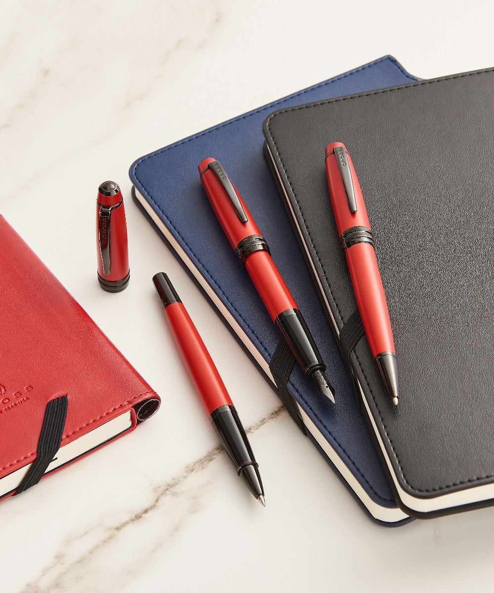 Bailey™ Matte Red Lacquer Rollerball Pen