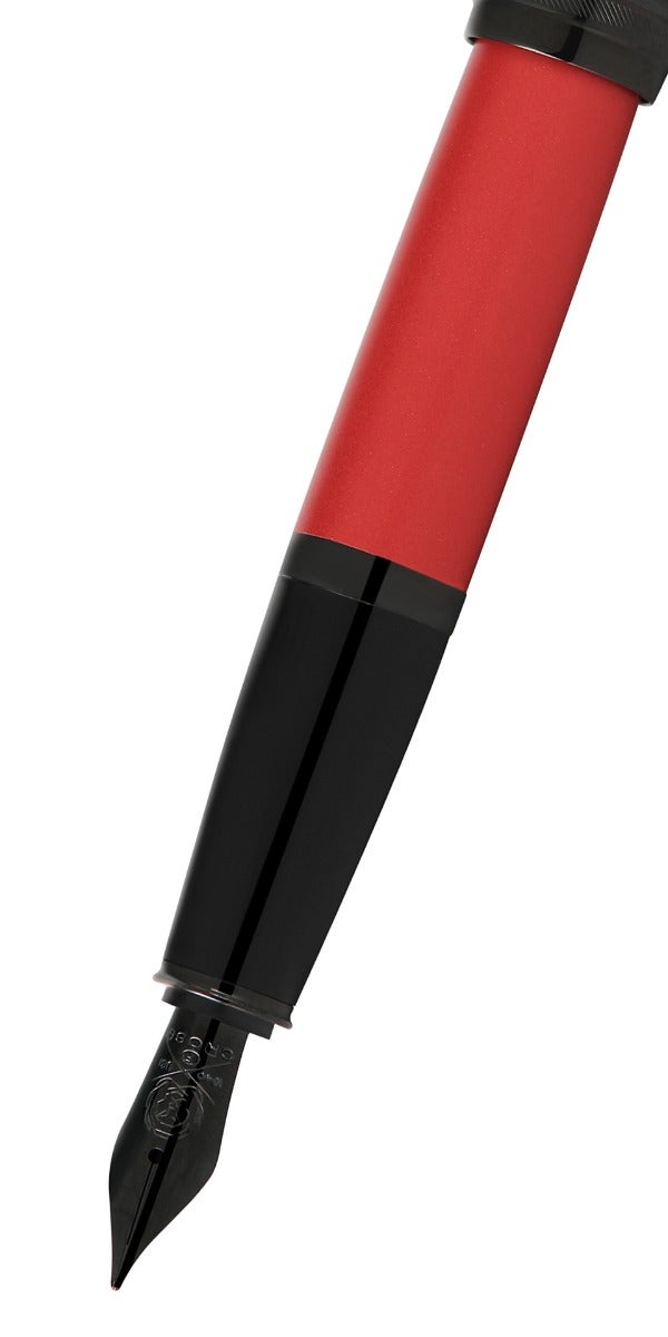 Bailey™ Matte Red Lacquer Stainless Steel Fine Nib Fountain Pen