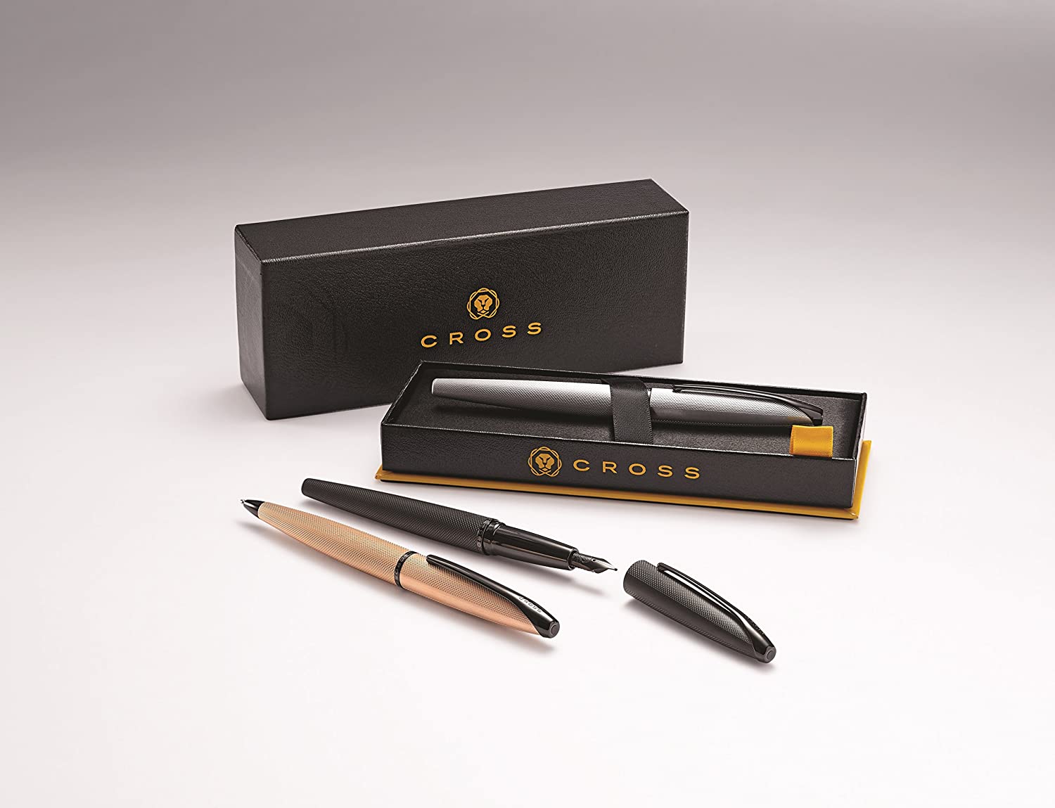 ATX® Brushed Rose Gold Stainless Steel Fine Nib Fountain Pen