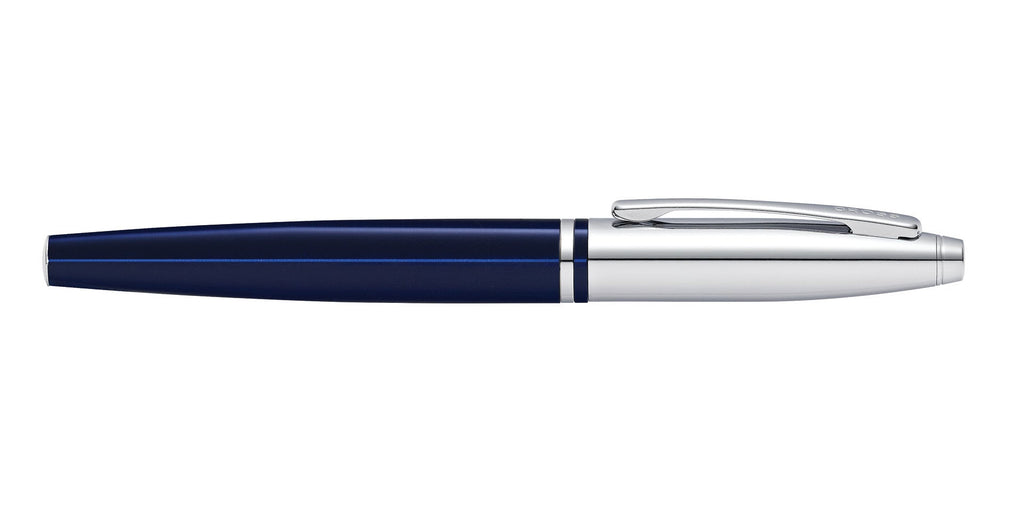 Calais™ Chrome & Blue Lacquer Rollerball Pen