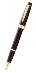 Bailey Light™ Polished Burgundy Resin and Gold Tone Rollerball Pen