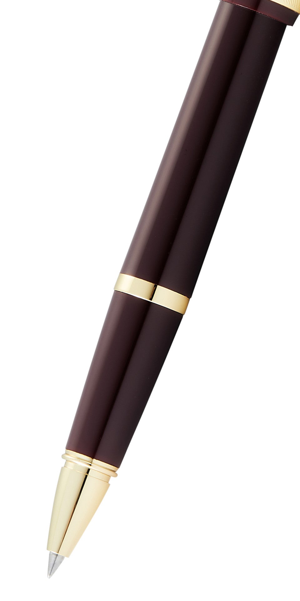 Bailey Light™ Polished Burgundy Resin and Gold Tone Rollerball Pen