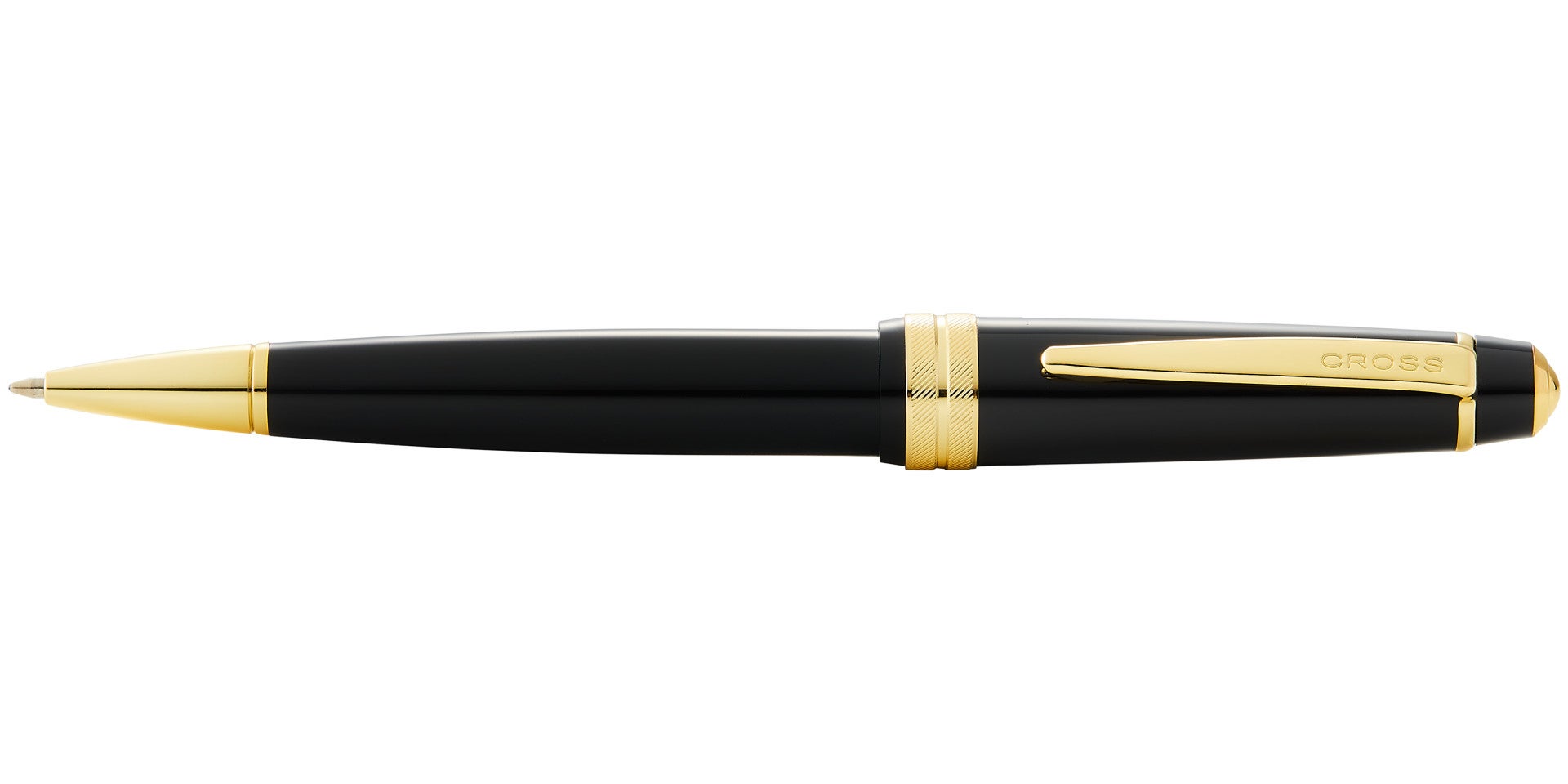 Bailey Light™ Polished Black Resin and Gold Tone Ballpoint Pen