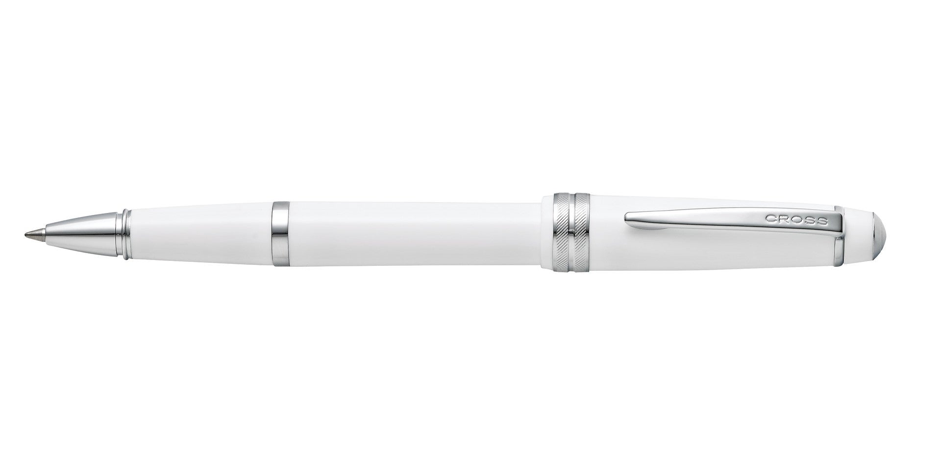 Bailey Light™ Polished White Resin Rollerball Pen