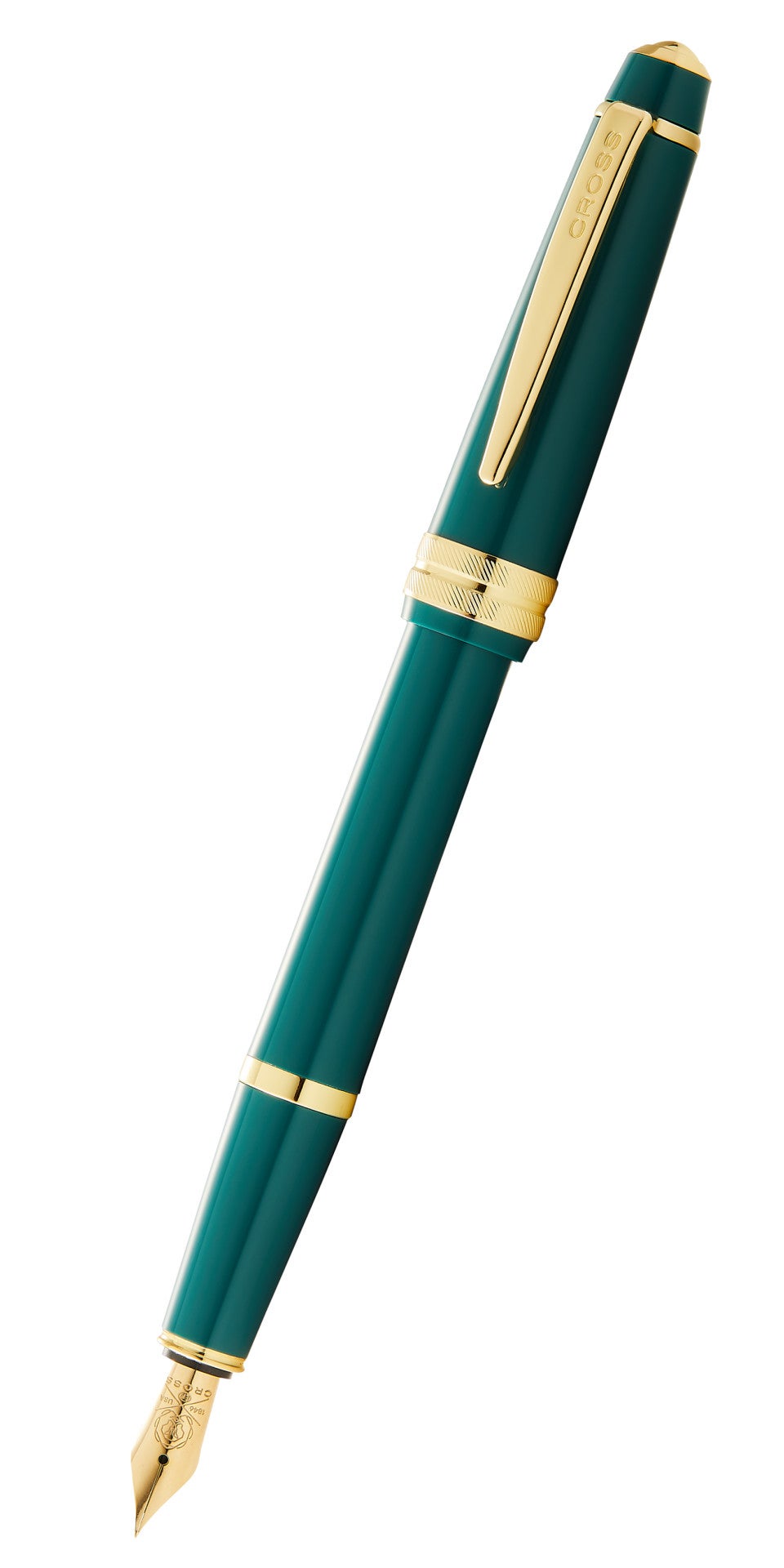 Bailey Light™ Polished Green Resin and Gold Tone Fine Nib Fountain Pen