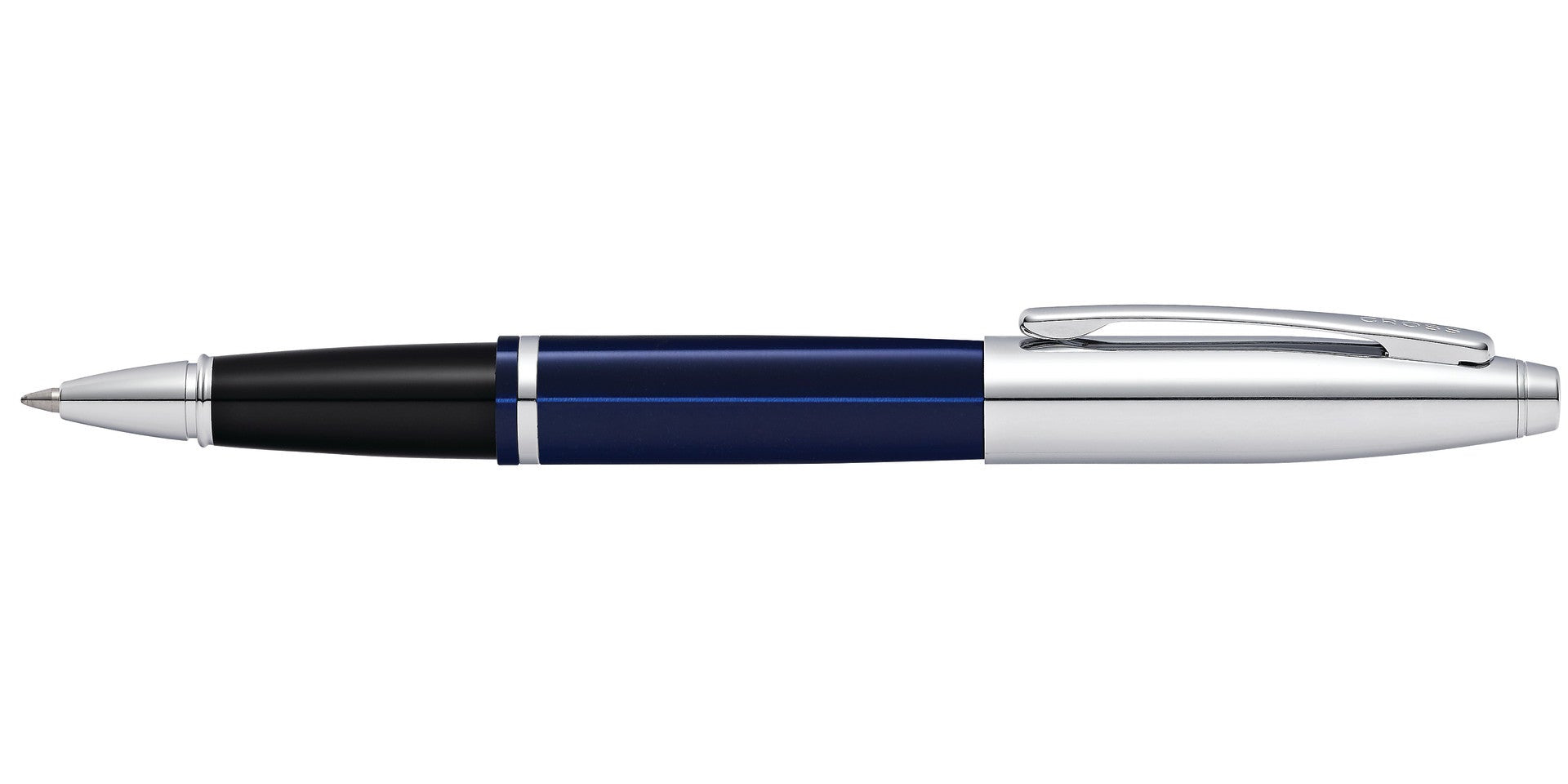 Calais™ Chrome & Blue Lacquer Rollerball Pen