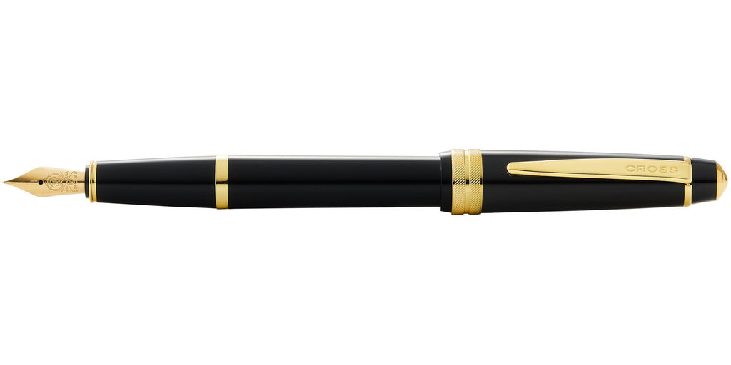 Bailey Light™ Polished Black Resin and Gold Tone Medium Nib Fountain Pen