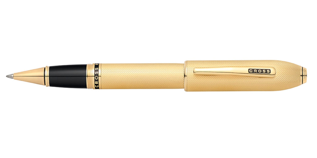 Peerless™ 23KT Heavy Gold Plate with Gold Plated Appointments and Swarovski Crystal Rollerball Pen